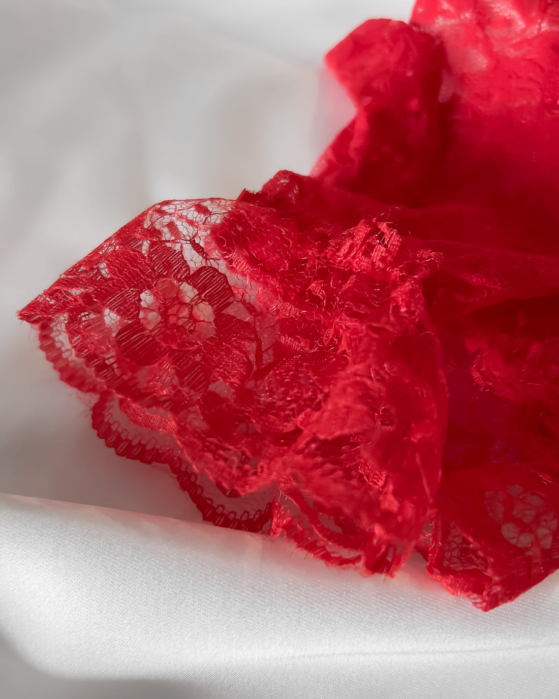 Lust Lace Gloves | Kırmızı Kısa Dantel Eldiven